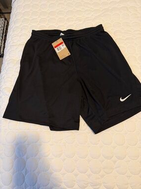 Nike Black Men's Athletic Shorts with White Swoosh
